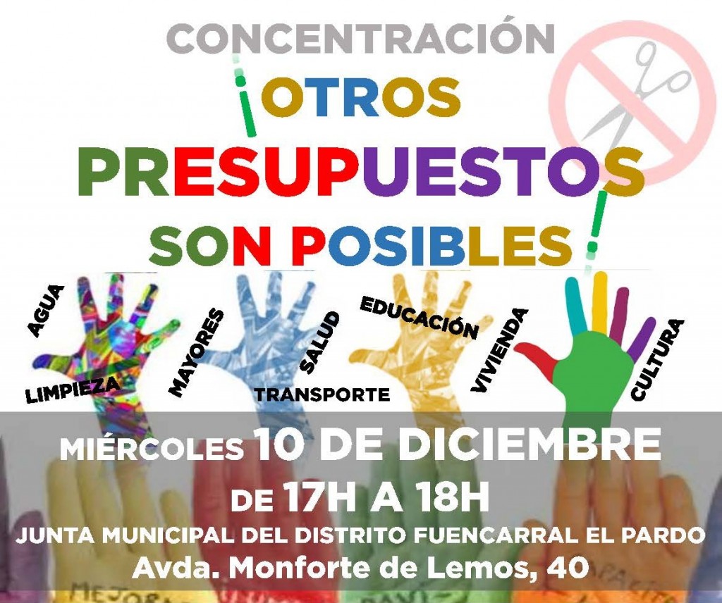 Cartel ACTO 10DIC Presupuestos 2015