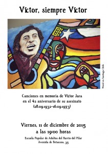 Aviso Víctor Jara baja