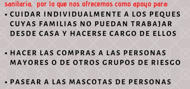 Desde el Centro Social la Piluka creemos que la solidaridad entre vecin@s es fundamental para hacer esta crisis más fácil a las personas en riesgo y a las familias más […]