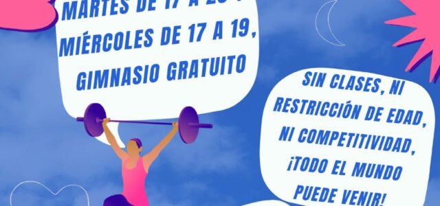 Vuelve el gimnasio al Centro Social La PilukaPesas, esterillas, material de boxeo, combas, música… y cosillas que quieras traerte tú Sin límite de edad y totalmente gratuito Martes (de 17 […]