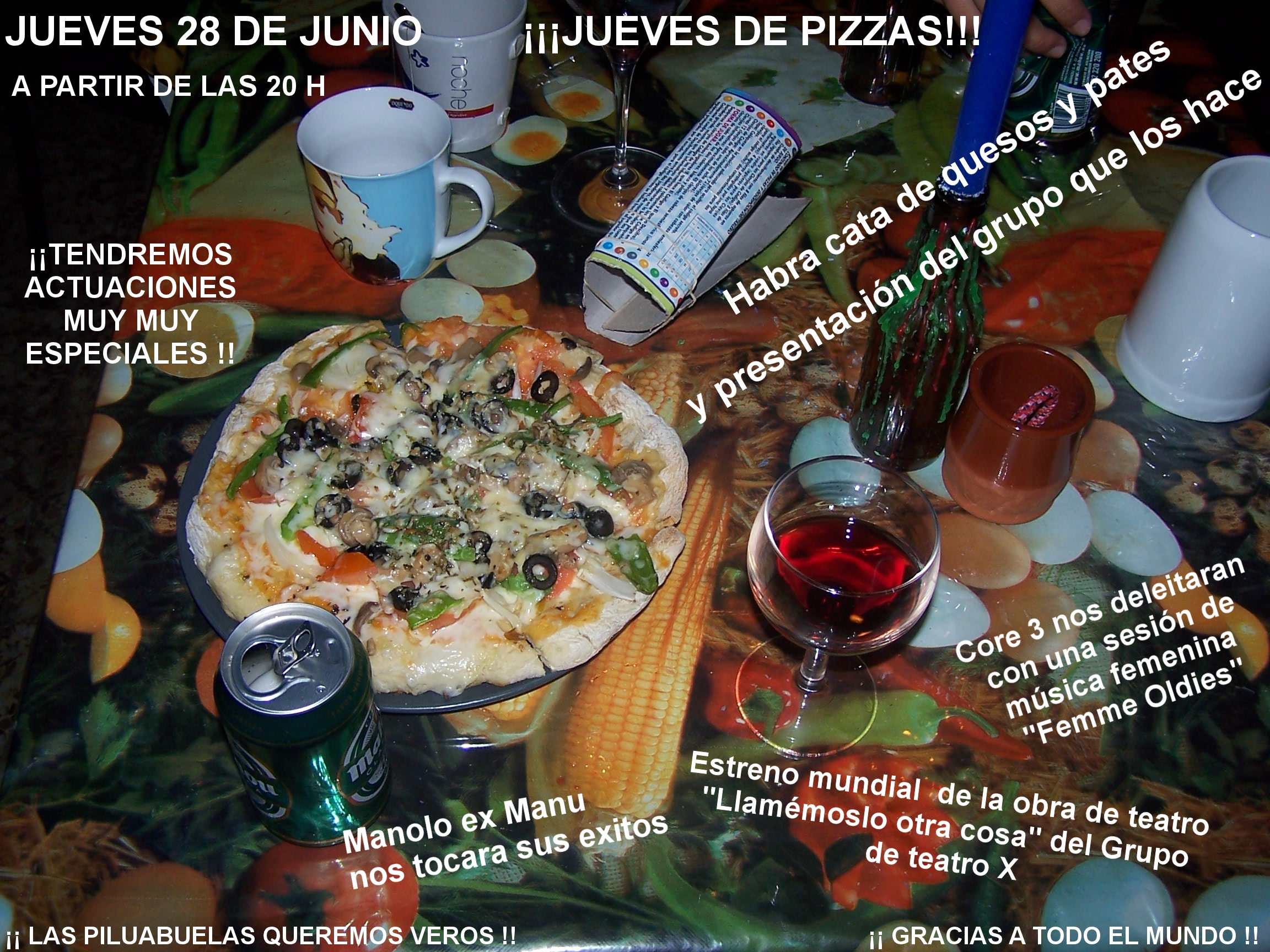 ¡¡ Os invitamos al último jueves de pizzas del año escolar !! Este jueves 28 de junio a partir de las 20:00 horas. Habrá un montón de actividades. Así que […]