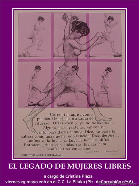 El próximo viernes 29 de mayo, a las 20h. tendrá lugar en el C.C. La Piluka una charla sobre el colectivo anarquista «Mujeres Libres», a cargo de la compañera Cristina […]